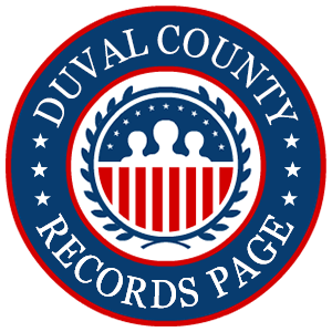 A round red, white, and blue logo with the words 'Duval County Records Page' for the state of Florida.